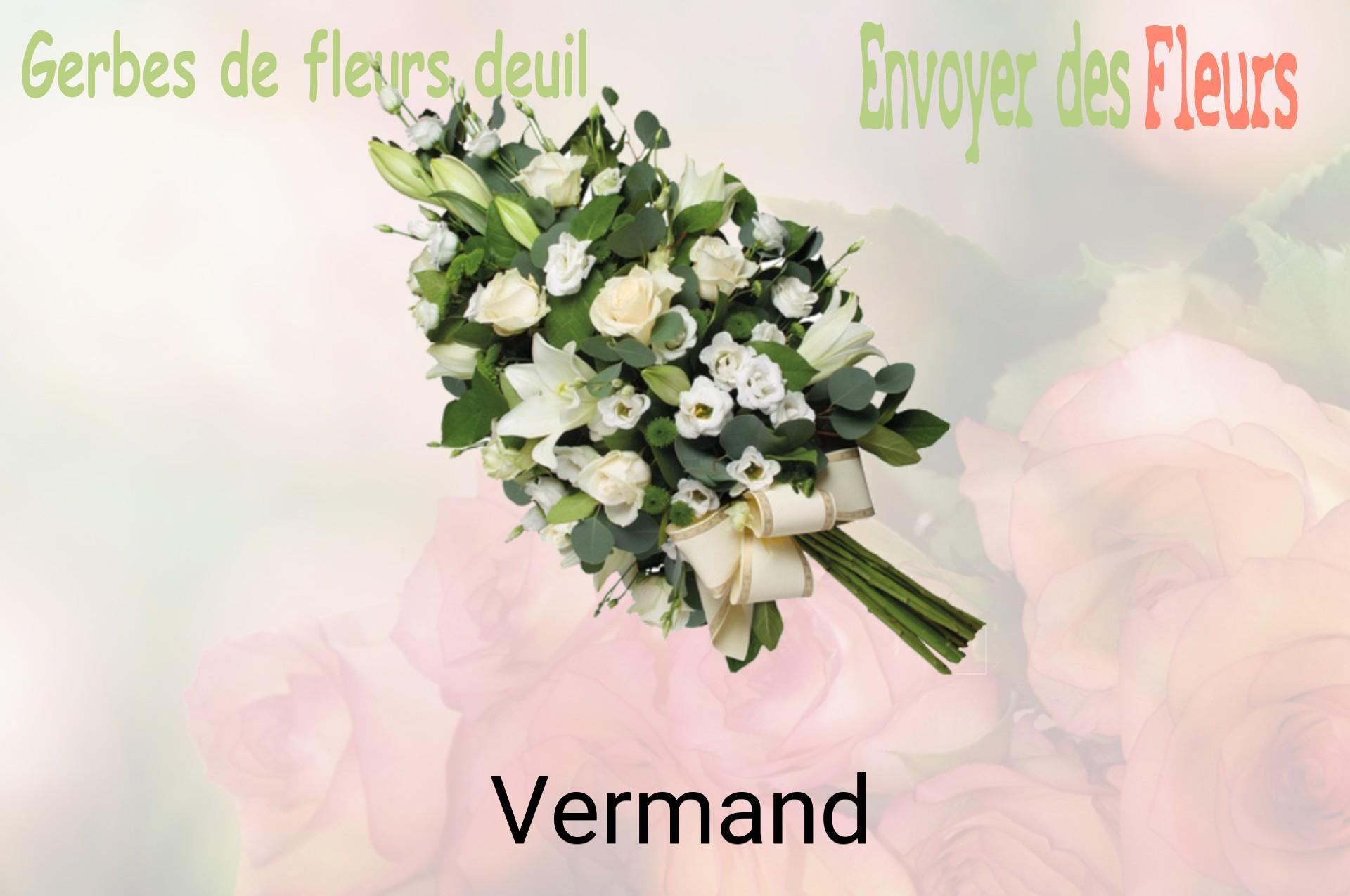 Gerbe de fleurs de deuil livrée à Vermand